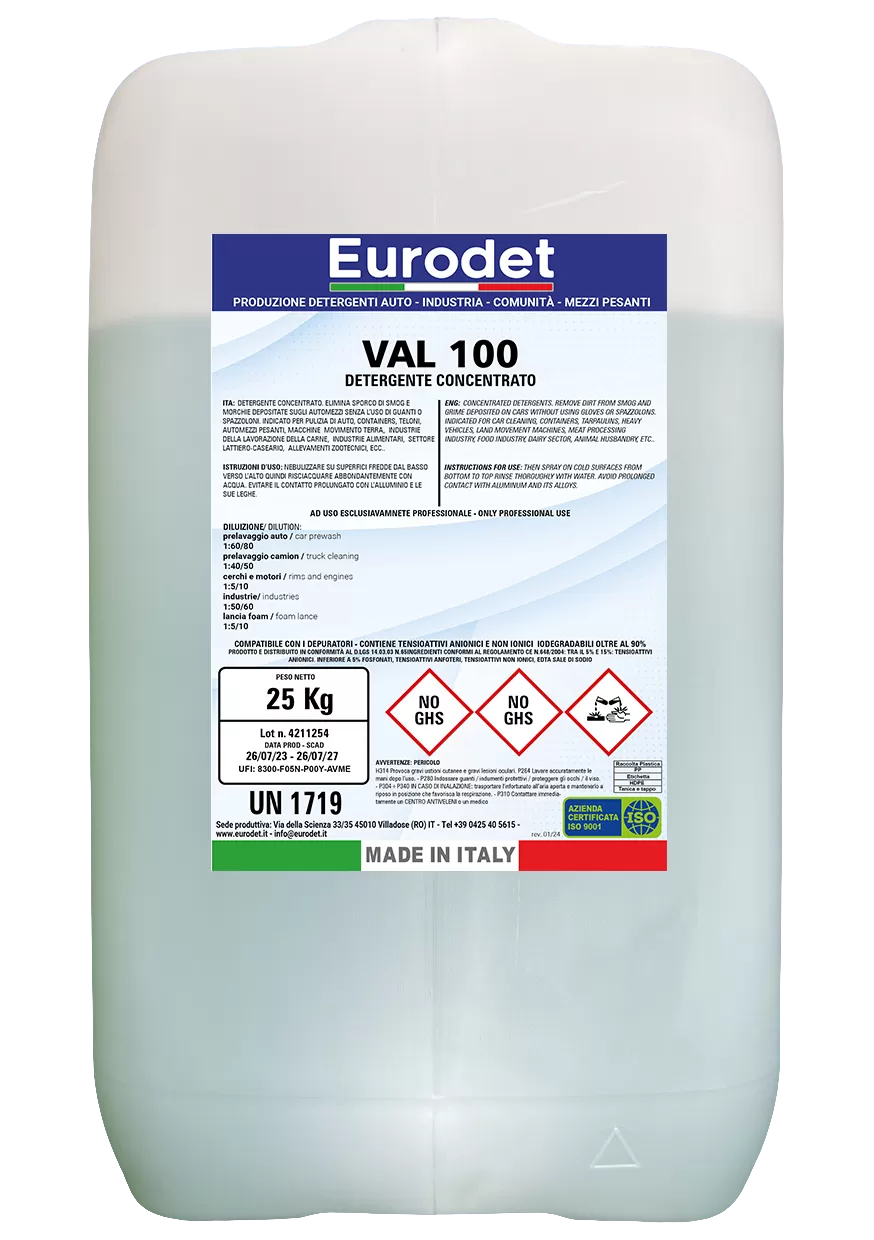 Eurodet VAL 100 Industriereiniger 800kg Palette Universalreiniger hochkonzentriert